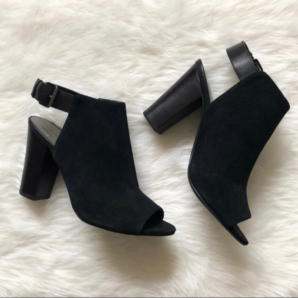Tahari Black Peep-Toe Booties